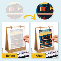 Kit de calendrier DIY à peindre par numéros 2027 pour la décoration de la maison et du bureau, cadeau de Nouvel An, calendrier artistique peint à la main