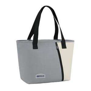 กระเป๋าเก็บความเย็นอาหารกลางวันหุ้มฉนวนลายตัวอักษรพับได้พร้อมที่จับสไตล์ทันสมัยสำหรับเก็บอาหารแบบพกพา - Product Image 2