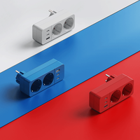 Adaptador de Enchufe Schuko Pheiyon con 2 Tomas de Corriente, 1 Puerto USB-A y 2 Puertos Tipo-C, 10A, IP20, Enchufe Compacto con Conexión a Tierra, Expansor Eléctrico para el Hogar