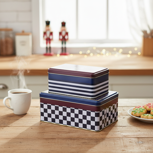 The Nutcracker Parade Collection Metal 2 Pcs Rectangular Storage Box Set - Product Image 3