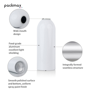 Bouteille en aluminium vide à épaule ronde de 66 mm pour mousse de douche et extincteur - Bombe aérosol haute pression personnalisée OEM - Product Image 3