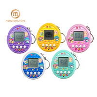 Nouvelle console de jeu virtuelle portable électronique pour enfants, en forme de porte-clés, en plastique, avec motifs de dessins animés, mini et bon marché