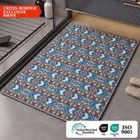 Tappetino da Bagno Geometrico Antiscivolo ad Asciugatura Rapida, Assorbente, Tessuto, Personalizzabile con Logo, Produzione Diretta OEM
