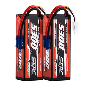 SUNPADOW 3S Lithium-ion Battery For RC Vehicles Car Truck Tank Truggy Buggy With 5300mAh 11.1V 100C With EC5 Lipo Battery