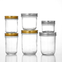 Fournitures en vrac de bocaux de stockage et de distribution en verre transparent épaissi - Bocaux de conserve en gros avec différentes capacités
