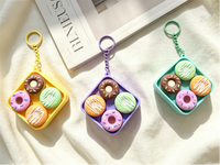 Jouet anti-stress réaliste en forme de dumpling ou de fruit, à presser, porte-clés, breloque de sac, pendentif de sac à dos, jouet sensoriel mignon