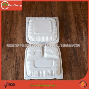 Scatola per snack da asporto monouso a tre scomparti da 8 pollici, ecologica ML-83, capacità 1-2L, confezione da 150 pezzi - Product Image 4