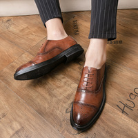 Herren Leder Oxford Brogue Klassische Wingtip Formelle Anzugschuhe Elegante Business Schnürschuhe Komfortable Büro- und Hochzeitsschuhe
