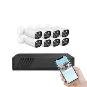 10 Kamera mit Alarmset Überwachungs steuerung CCTV-System 720P Len Security CCTV-Farbnachtsicht-Kamera-Kits für den Einzelhandel