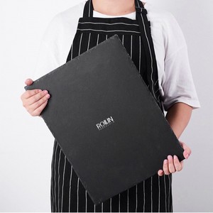 Plato de Piedra Negra para Filetes, Tabla de Quesos, Vajilla de Restaurante, Plato Rectangular de Pizarra para Catering, Vajilla Navideña - Product Image 6