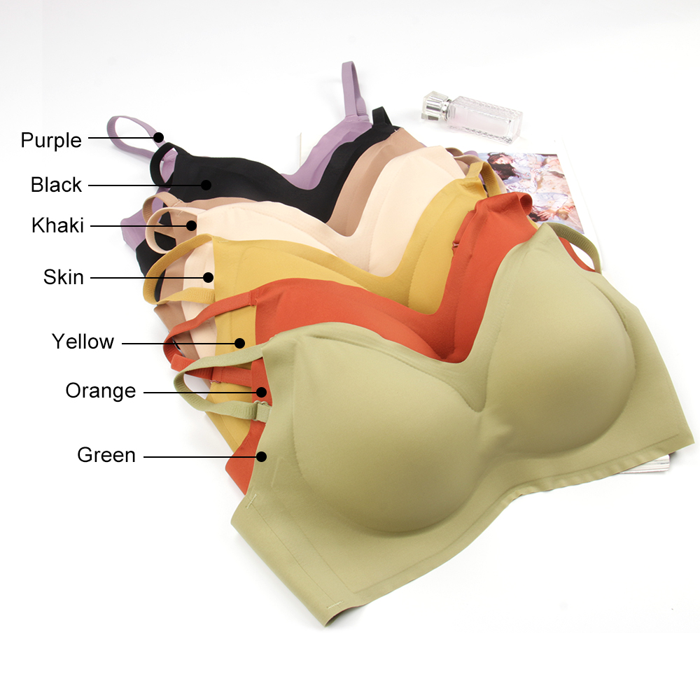 In Stock Comfortable Bralette Push Up Wireless Bra T-shirt bra One Seamless Crop Top Seamless Bra For Women