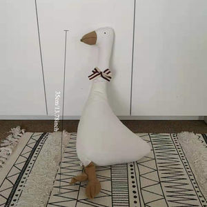 ตุ๊กตาห่านขาวใหม่ น่ารัก ตุ๊กตาสัตว์ห่าน ของเล่นตุ๊กตาเป็ด หมอนตุ๊กตาสัตว์ทำมือ ของเล่นตุ๊กตาสัตว์นุ่มๆ สำหรับเด็ก ของขวัญ - Product Image 2
