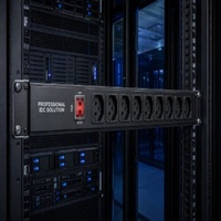 Prix d'usine – Unité de distribution d'alimentation (PDU) 19 pouces pour montage en rack, 1U, 8 prises universelles, boîtier en alliage d'aluminium, protection contre les surtensions