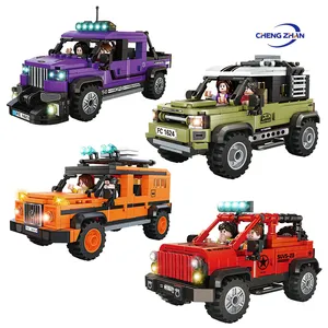 Building blocks off-road vehicle car racing models boys assembled building blocks to insert toy gifts factory wholesale