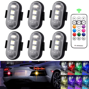<b>Wireless</b> RGB LED Aircraft Strobe <b>Lights</b>, Car Motorcycle Warning Flash Atmosphere Lamp - Product Image 3