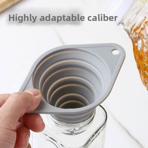 Food Grade <b>Silicone</b> Collapsible Funnel Portable Foldable Kitchen <b>Liquid</b> Transfer Mini Funnels Heat Resistant Cooking Gadgets - Product Image 4