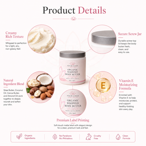 Beurre Corporel Fouetté <span class=keywords><strong>Bio</strong></span> Hydratant Entièrement Naturel, Enrichi en Ingrédients Biologiques, Hydratant et Nourrissant Personnalisé pour Peaux Sèches, Soin de la Peau - Product Image 5