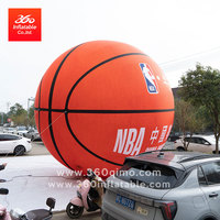 Ballons de basket-ball roses personnalisés géants gonflables Oxford Digital Party Supplies avec ventilateur pour les événements publicitaires extérieurs