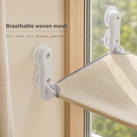 Lot de 2 repose-convalescents pour chat robustes à fixer sur fenêtre, hamac pliable et empilable avec 8 ventouses puissantes, structure métallique et réversible