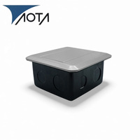 Tomacorriente de Suelo Autoconectable de Acero Inoxidable IP44 con Tapa Deslizante Oculta, 2 Salidas, 10A, 110-240V, Enchufe AU, para Uso en Oficina