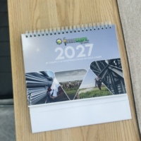 Calendrier de bureau personnalisé 2027 pour cadeaux promotionnels d'entreprise, impression numérique 15*20