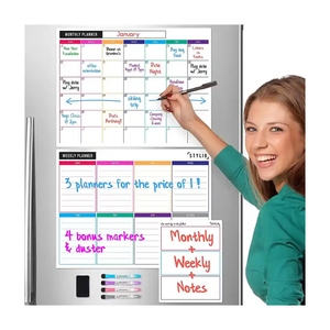 <span class=keywords><strong>Calendario</strong></span> Magnético Mensual de Pizarra Blanca de Borrado en Seco <span class=keywords><strong>Personalizado</strong></span> con Película Nano para Refrigerador - Product Image 1
