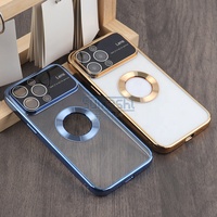 Coque de téléphone plaquée CD avec grande fenêtre pour Tecno Spark 5 Pro, Infinix Note et iPhone 16, 15, 14, 13