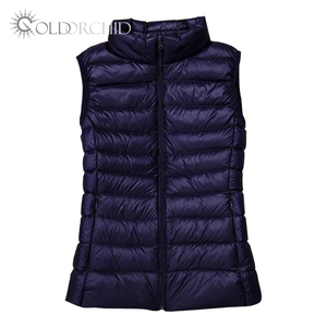 Wholesale Quilted Casual Portable Stand Collar Waistcoat Goose Down <strong>Vest</strong> <strong>for</strong> <strong>Women</strong> - Product Image 6