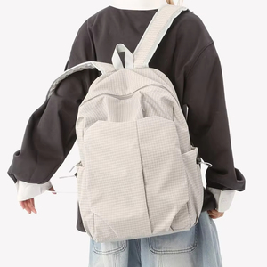 Custom Logo Geometric Pattern Multi Functional Waterproof Oxford Zipper Closure Lightweight <b>Backpack</b> Casual <b>Student</b> Daypack - Product Image 3