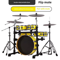 Nouvel ensemble de batterie acoustique de jazz professionnel double face silencieux et portable avec 5 fûts et 3 cymbales pour adulte - Vente en gros