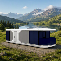 Maison préfabriquée de luxe portable de 20 pieds, maisons modulaires personnalisées, maison en conteneur de type Apple Cabin
