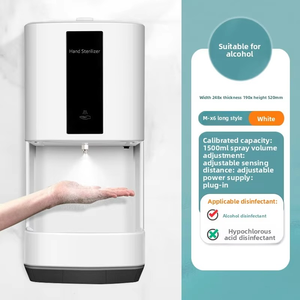 Distributeur automatique de <span class=keywords><strong>savon</strong></span> désinfectant pour les mains, <span class=keywords><strong>mural</strong></span>, en ABS, écologique, sans contact, pulvérisateur d'alcool pour hôtel, hôpital, école - Product Image 4