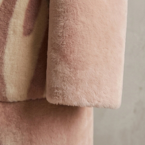 Cappotto Lungo in Lana da Donna Rosa Cipria, Morbido, con Risvolto a Revers, Chiusura a Bottone Nascosto Singolo, Tasca con Stampa a Contrasto, Vestibilità Ampia, Caldo per l'Inverno - Product Image 6