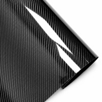Film de protection de voiture en TPU 5D noir carbone auto-réparant, anti-rayures, texture fibre de carbone, épaisseur 7,5 mil, garantie 10 ans, rouleau pour carrosserie