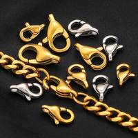 En gros Fermoirs mousquetons en acier inoxydable NF pour la fabrication de bijoux, crochets connecteurs en forme de perroquet, fermoirs à charnière dorés pour bracelets