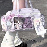 Tas Wanita Model Terbaru Langsung dari Pabrik, PVC Transparan Besar, Banyak Kantong, Tali Selempang Dapat Disesuaikan, Kantong Samping Awet, Ritsleting Tahan Air