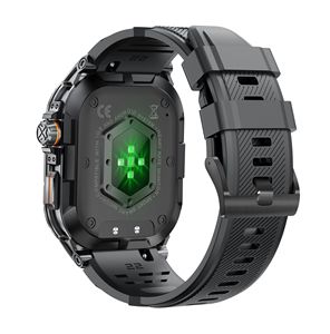 Montre connectée AMOLED avec écran carré de 1,96 pouce, affichage IP67, musique, météo, boussole K63, sports de plein air, grande batterie, fitness - Product Image 2