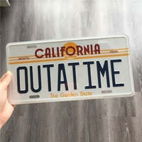 Plaque d'immatriculation en tôle pour client, finition brillante, impression offset, style Californie