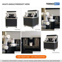 Robot collaboratif double bras CR3 pour machine à café latte automatique, robot pour latte art pour café, centre commercial, bureau, kiosque à café autonome