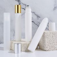 Flacon à bille en plastique PP de 10 ml, 15 ml, 20 ml, 30 ml, pour huile essentielle, parfum, cosmétique, rechargeable, avec bouchon à vis