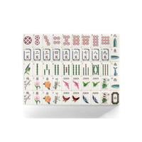 Jeu de tuiles de mahjong américain personnalisées en acrylique givré gravé, tapis de jeu de mahjong sur mesure, jeu de société, cadeau, divertissement