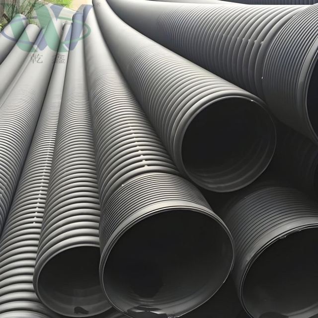 Wholesale 18-inch HDPE Double-Wall Corrugated High Pressure Flexible Lightweight Drainage Pipe Custom Length Competitive Price