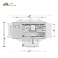 Tente de glamping extensible de luxe JUMEI Hotel Resort, résistante au feu et à la moisissure