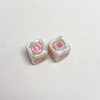 Handgeschilderde fruit-acryl vierkante focal beads vijfpuntige ster kraal pen accessoires DIY handgemaakte telefooncharms & tas hanger