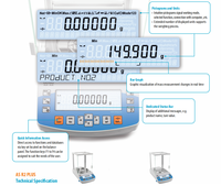 Balance analytique RADWAG AS R2 PLUS, balance électronique de laboratoire, 0,01 mg, 0,1 mg, calibration interne pour pesage de précision