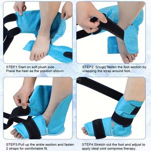 Compresa de Gel Frío Reutilizable para Tobillos, Alivio del Dolor de Tendón de Aquiles, a Prueba de Fugas, Duradera, Multifuncional, Apta para Microondas - Product Image 4