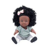 Belle poupée fille africaine noire de 10 pouces jouet en plastique PVC/PC/P souple pour enfants directement fabriqué en Chine