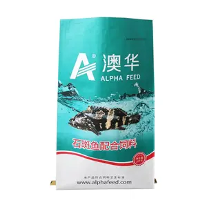 Polypropylene Bags 25kg 20kg Fish Food Bag Factory Wholesale Eco Friendly BOPP Laminated Animal Feed PP Woven Bag Sack For Cattle Bird Fish Feed Pack