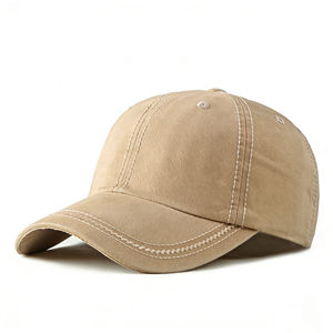 Casquette de baseball vintage en coton délavé à 6 panneaux, style classique souple pour les activités quotidiennes décontractées en extérieur - Product Image 1