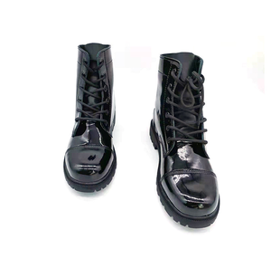 TSA10 Custom Fashion Uniform Shinny <b>Leather</b> Cross Bow Ankle Boots 36-48 Cow <b>Leather</b> or PU <b>Synthetic</b> <b>Leather</b> - Product Image 3
